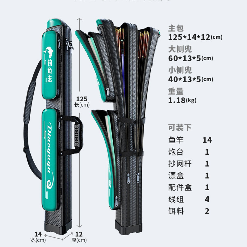 新款硬壳鱼竿包竿包渔具包钓鱼包鱼具包轻便型杆包|undefined