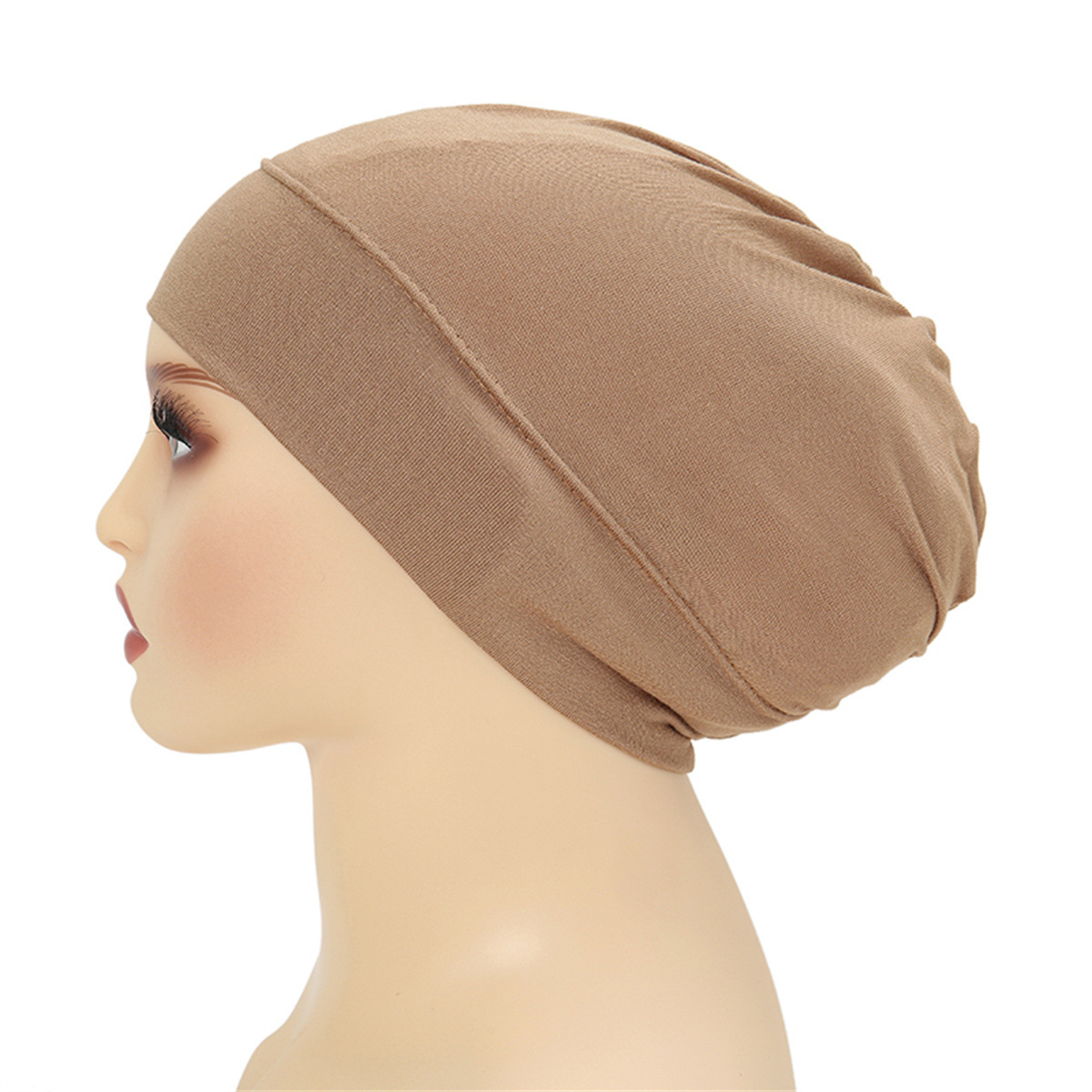 Neuer elastischer Stoff-Stirn-Indianerhut, Modal-Turban-Hut, muslimischer Base-Hut, fertig auf Lager_voghion.com