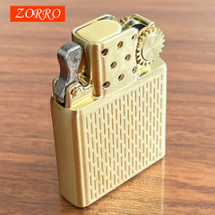 ZORRO brand stainless steel, red copper, original copper knurled double direct windshield movement lighter core seal