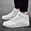 High sneakers, white footwear, 2022 collection, plus size, suitable for teen
