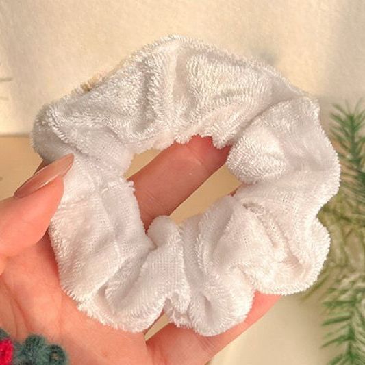 Galletas de ciervo de dibujos animados Accesorios para el cabello de Navidad transfronterizos Cuerda para el cabello tejida Anillo para el cabello de intestino grueso Vestir personas Tombros lindos de felpa