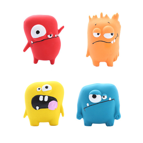 Cross-border dog toy latex big-eyed monster shape sound-resistant, chew-resistant, easy to clean pet toy direct from manufacturer