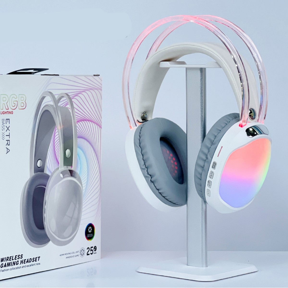 Nuevos auriculares Bluetooth PG920 calientes auriculares inalámbricos auriculares RGB luminosos tarjeta de enchufe para correr auriculares deportivos