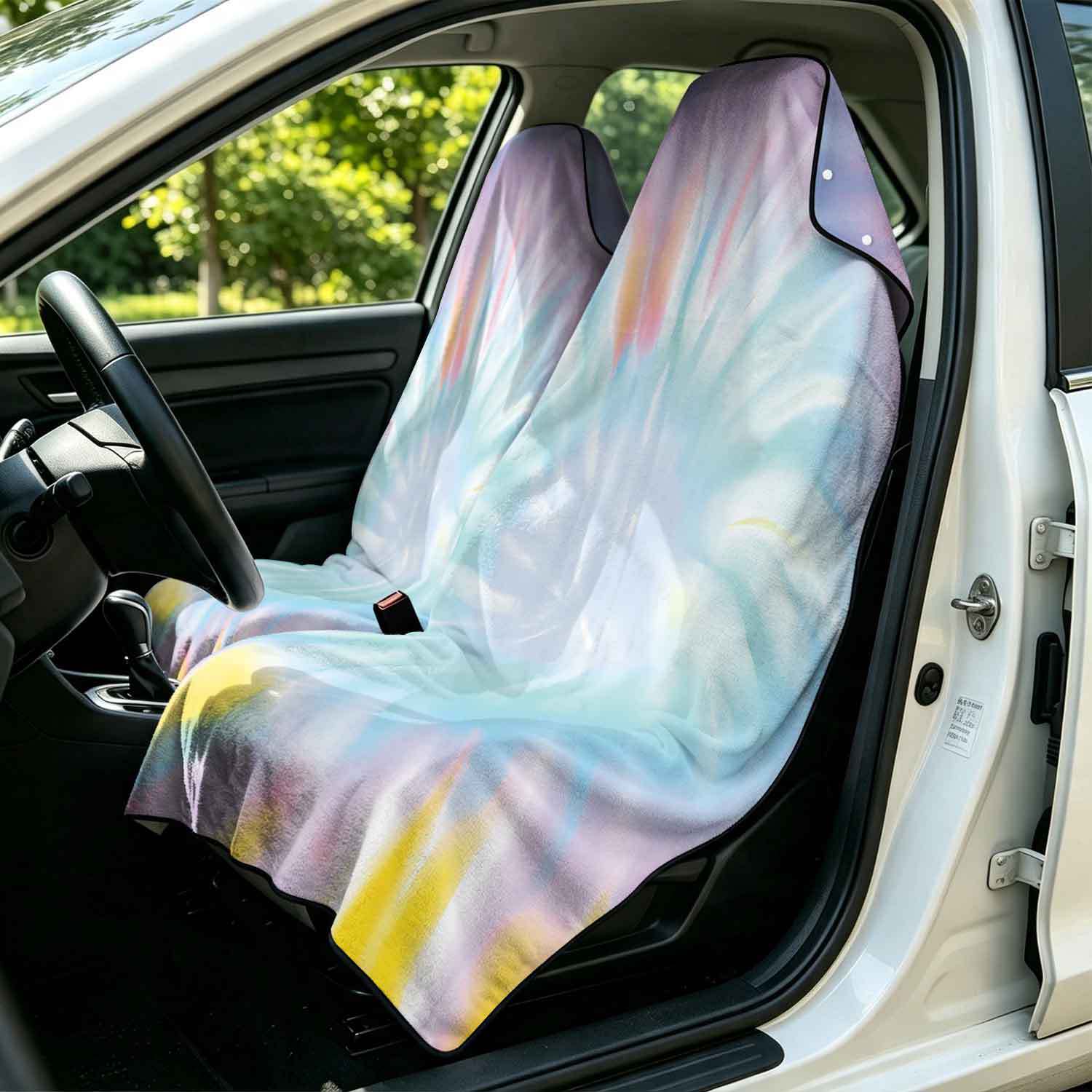 2-piece dual-use car seat cover, ultra-fine fiber, can be used as a beach towel, printed car protective seat cover 6