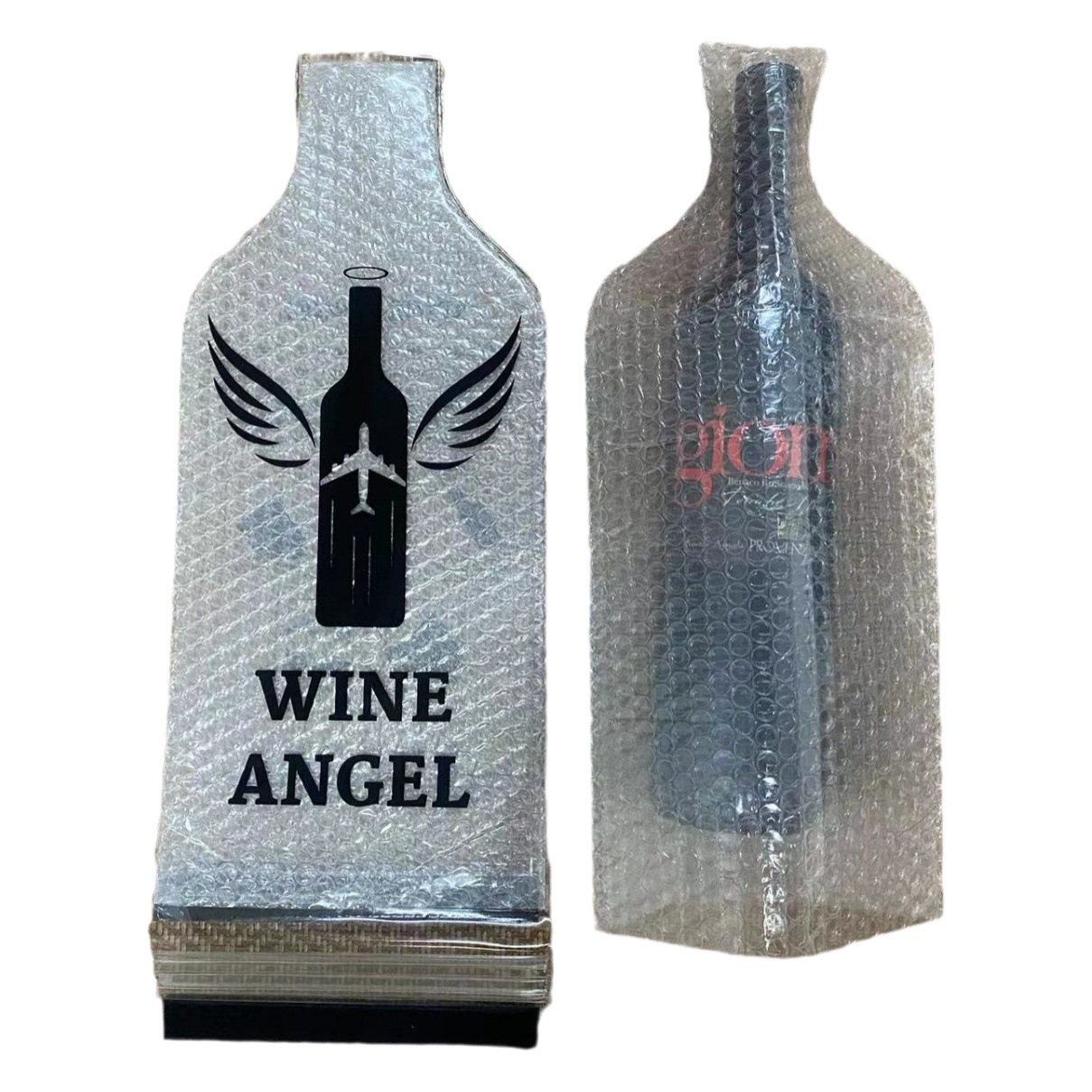 Cubierta protectora de viaje de vino tinto portátil resistente a las caídas a prueba de fugas botella de vino protección expresa bolsa de burbuja bolsa de vino de viaje bolsa de PVC