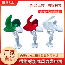 微型阿基米螺旋式风力发电机 50W  三相永磁无刷  直流输出