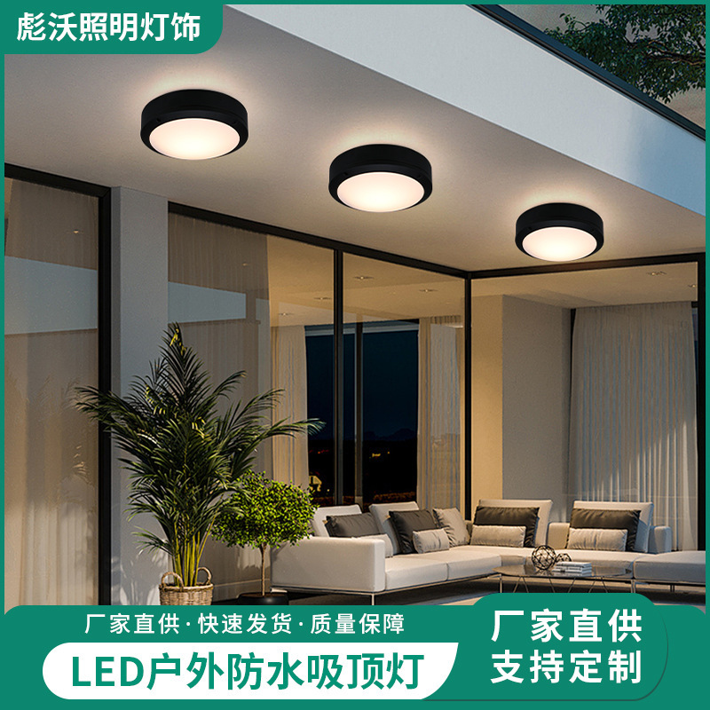 Popular Outdoor Waterproof and Moisture-Proof Ceiling Lamp Led Simple Entrance Indoor Corridor Living Room Balcony Manufacturer Wholesale