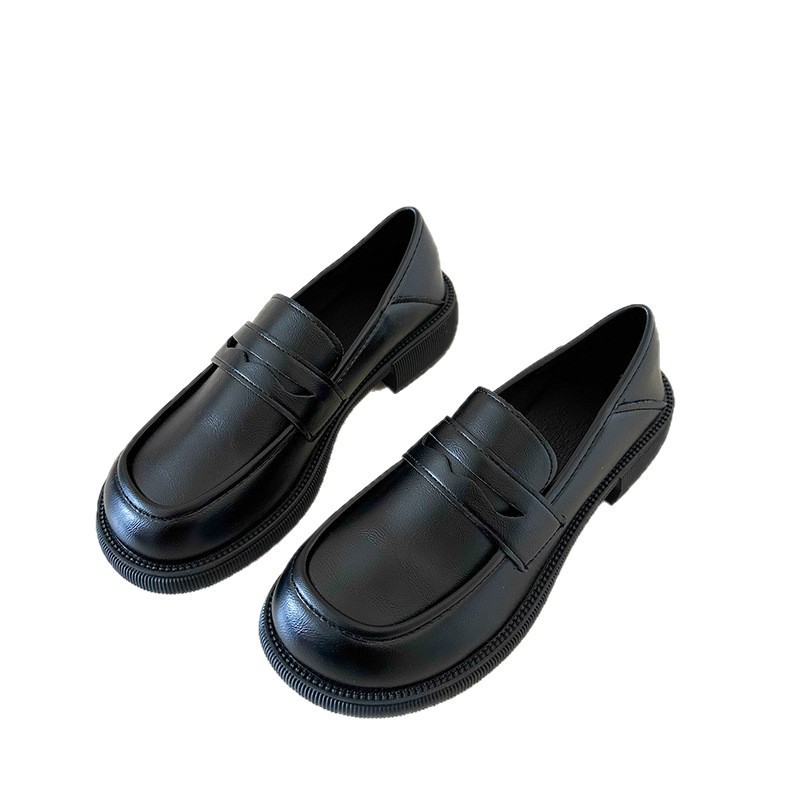 Mocasines de Cuero Plano para Mujer de PU y Caucho con Tacón Plano para Uso Diario