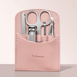 Chuanqier nail clippers 5-piece set stainless steel nail clippers beauty eyebrow clip nail tools manicure knife set