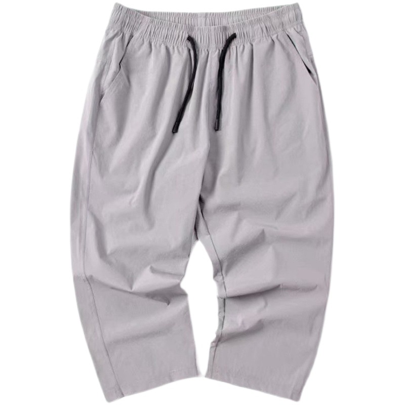 Seda del hielo recortada pantalones de los hombres 2022 verano delgada casual recortada playa al aire libre pantalones cortos deportivos