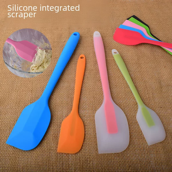 All-in-one transparent silicone spatula mixing cream butter rubber spatula spatula cake baking spatula tool