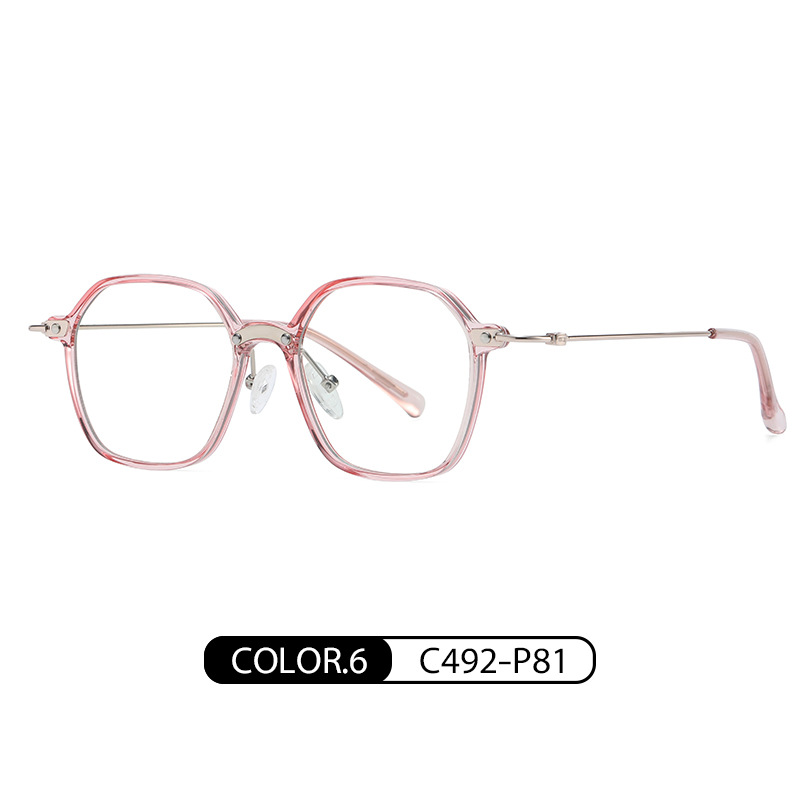 Nueva luz anti-azul gafas de moda retro gafas marco femenino TJ859 ultra ligero TR90 puede ser equipado con gafas de miopía marco masculino
