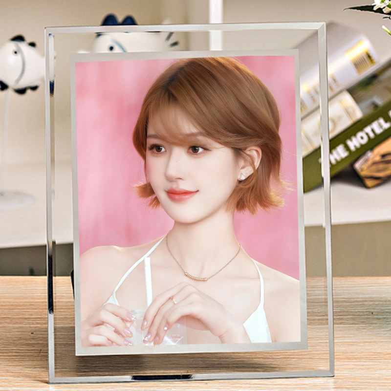 Let Me Dazzle Zhao Lusi Peripheral Photo Frame Pictures DIY Production Star Film Desktop Crystal Table Creative Decoration
