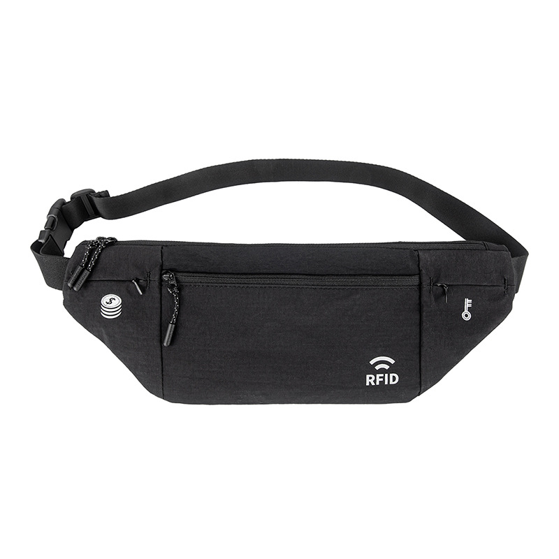 Weiqiang new cross-border travel RFID anti-theft waist bag outdoor sports running waterproof nylon close-fitting lightweight 5
