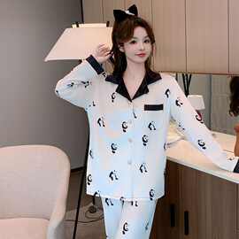 24903# 秋冬新款睡衣女金丝绒甜美休闲家居服套装
