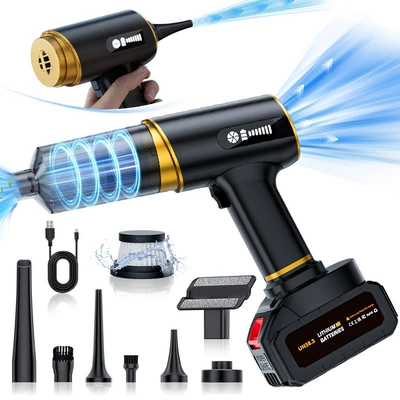 Cross-Border Car Vacuum Cleaner Handheld Small Super Powerful Wireless Charging Household Suction and Blowing Dual-Purpose Car with Large Suction Power