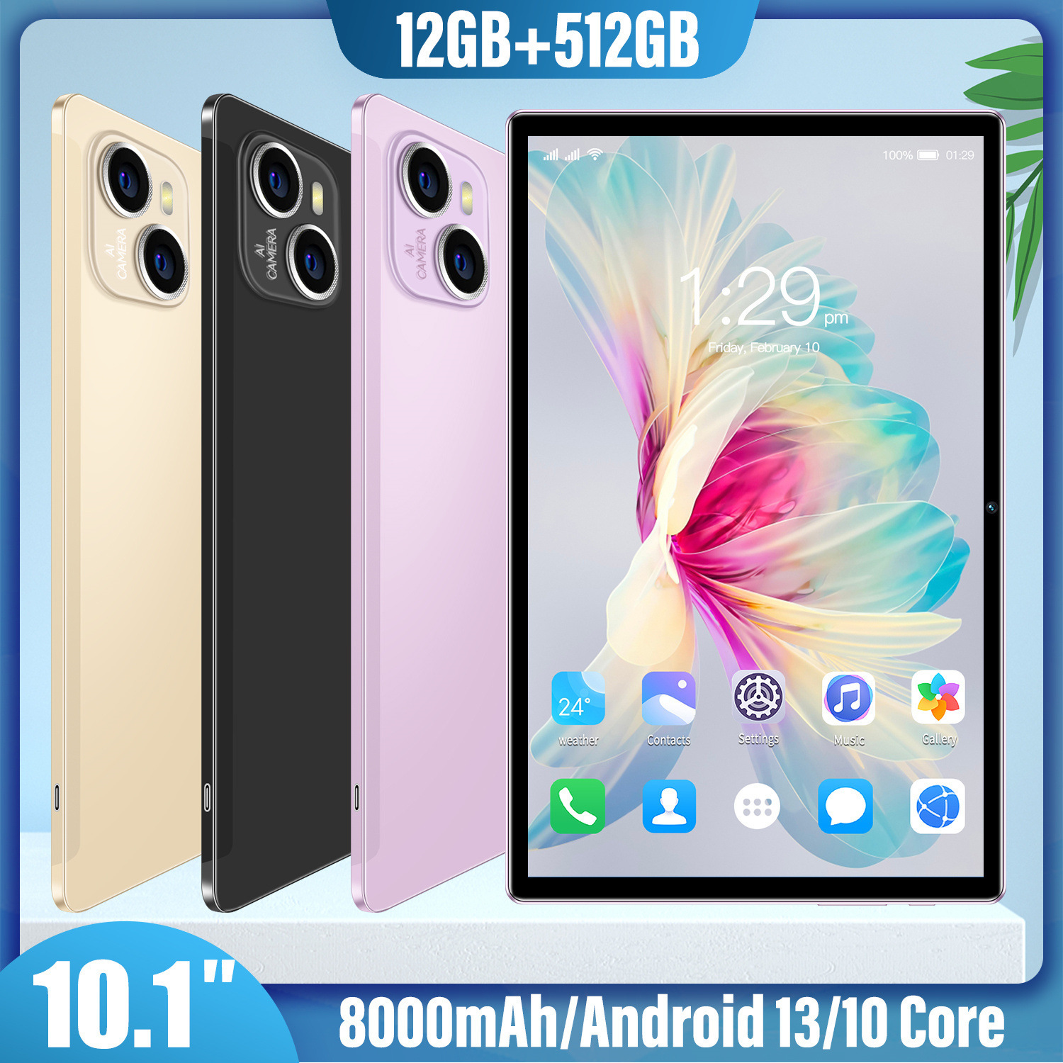 跨境新款ipadAir5平板电脑金属外壳双卡双待16+512安卓14