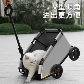 小型宠物推车狗狗猫咪泰迪婴手推车外出旅行宠物狗车跨境轻便折叠