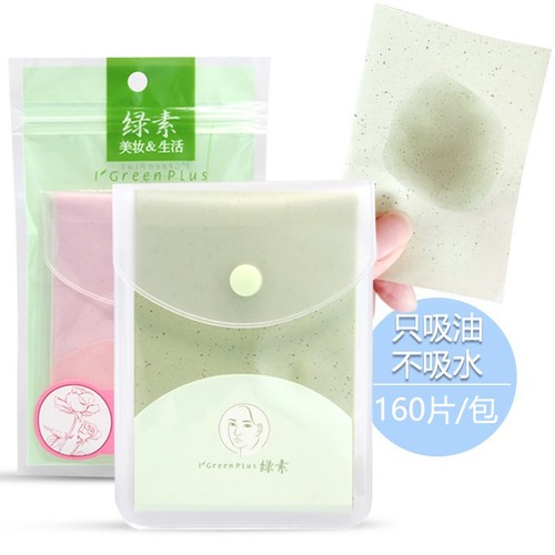 Green Tea Oil Absorbing Paper 160 Sheets Portable Green Tea Rose Scented Face Oil Absorbing Paper for Men and Women