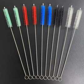 试管刷奶瓶吸管刷配件不锈钢水壶嘴刷清洁刷清洗彩色毛刷量大价优