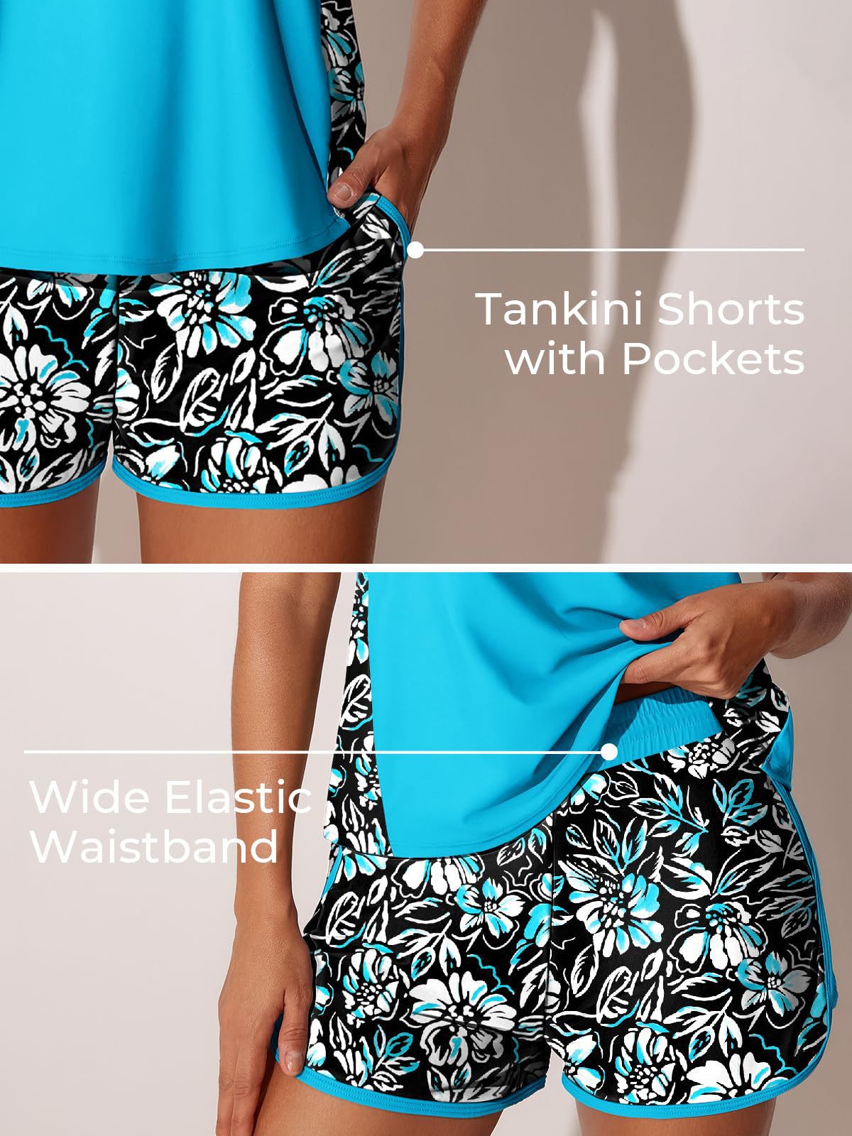 Bikiny set plus size pro ženy tílko a kraťasy plavky sada_voghion.com