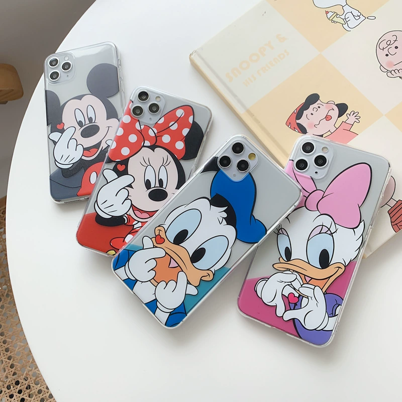 Чехол для телефона (Apple) iPhone 15 / iPhone 15 Pro / совместимый с iPhone 8 Plus, дизайн с большими головами мультфильмов