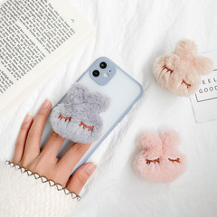 Fuzzy Rabbit Airbag Stand Adhesive Party Selfie Cute Cartoon Foldable Creative Lazy Person Cushion Stand