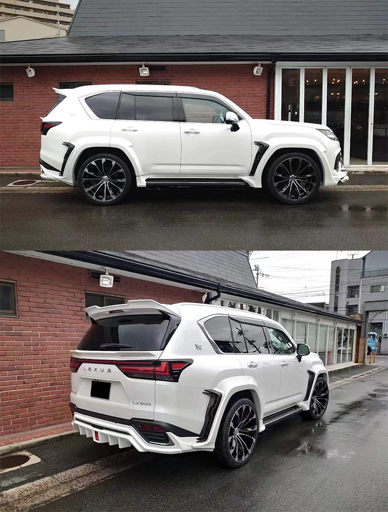 Wide Body WD Style Front Lip Rear Lip Wheel Arch Trim Kit for Lexus LX600