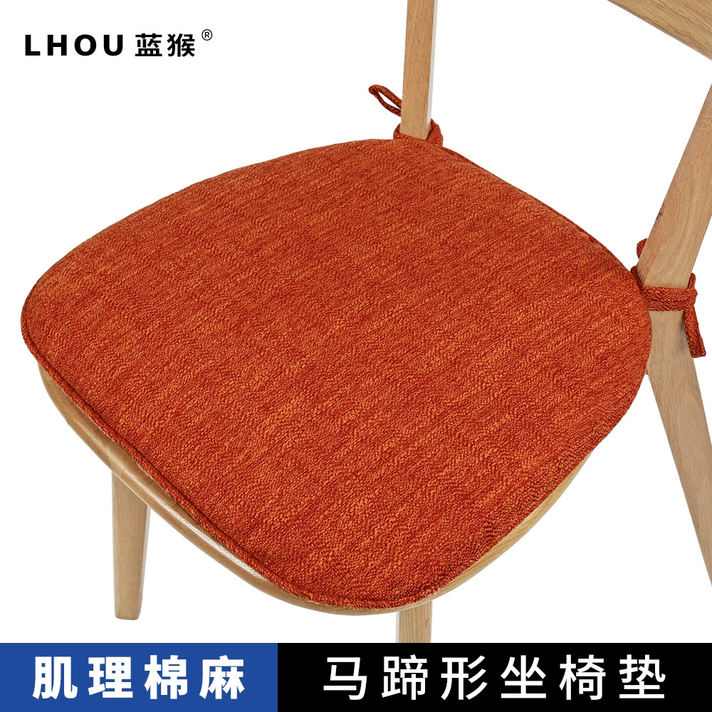 Съемная и моющаяся Нескользящая подушка для обеденного стула в японском стиле из хлопка и льна для обеденного стола Подушка для стула Утолщенная Подушка для домашнего стула