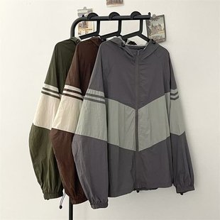 Loose Fashion All-match Men's Spring and Autumn Casual Windbreaker Youth Popular Casual Trendy Artistic Sunscreen Clothing for Teenagers