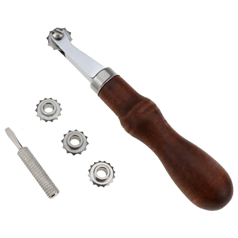 DIY cuero hecho a mano tallado forma herramienta aceite pluma sello cuchillo de corte punzonado