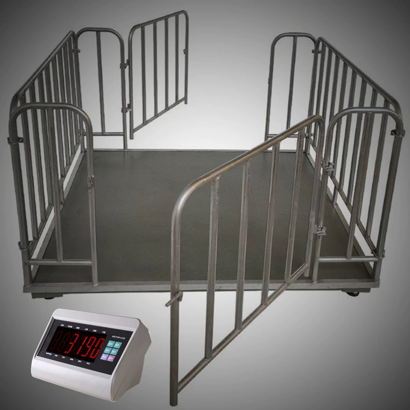 Хэбэй 3t Животноводство с забором Электронные весы Беспроводная Bluetooth 2000 кг забор Электронный напольный скот Платформа