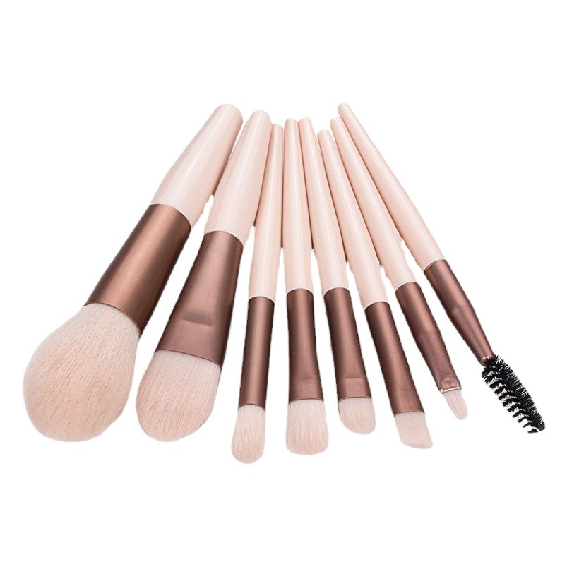 Fenglida fábrica al por mayor 8 mini pinceles de maquillaje traje nuevo Morandi color portátil pinceles de maquillaje traje