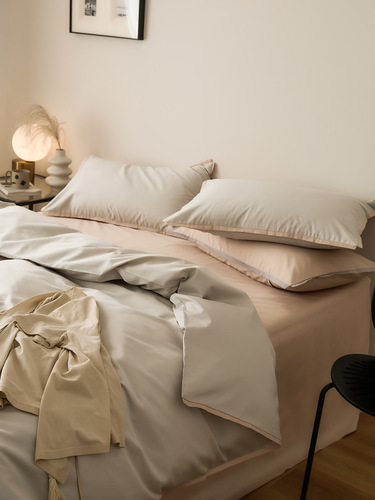 100 pieces of Xinjiang long-staple cotton four-piece set all-cotton duvet cover and bed sheet, double-sided pure cotton spring and autumn style luxury bed set