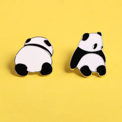 中國風可愛熊貓胸針十七同款別針情侶女金屬國潮徽章包包衣服配飾