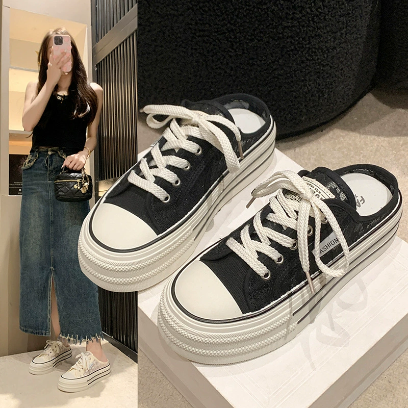 Платформенные сандалии на толстой подошве 2025 лето новый стиль феи увеличение роста легкие пляжные сандалии с камнями на одной лямке римские сандалии