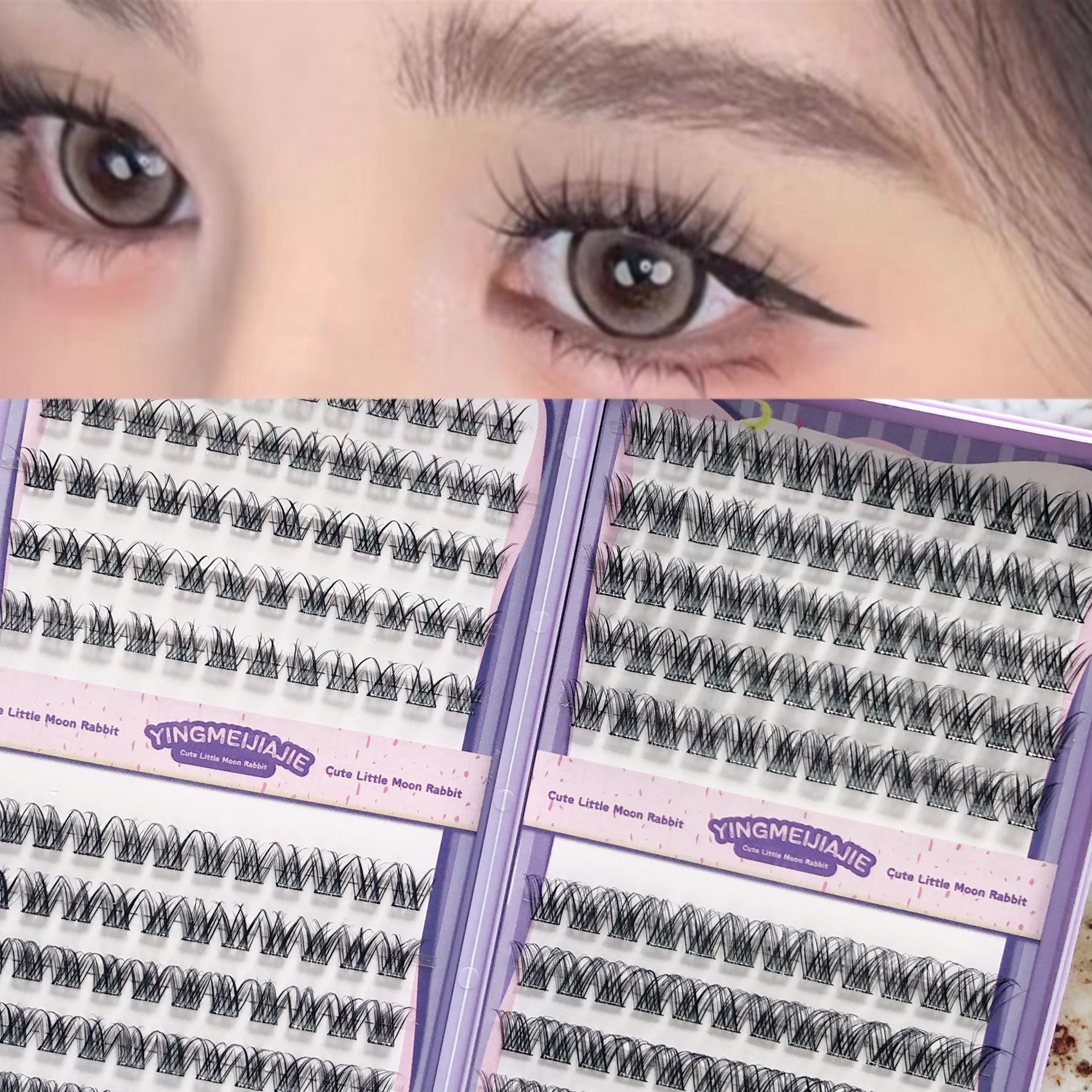 Las pestañas falsas transfronterizas de gran capacidad sin pestañas, libros de animación de pestañas, pestañas falsas sin pegamento, pestañas europeas y estadounidenses densas.