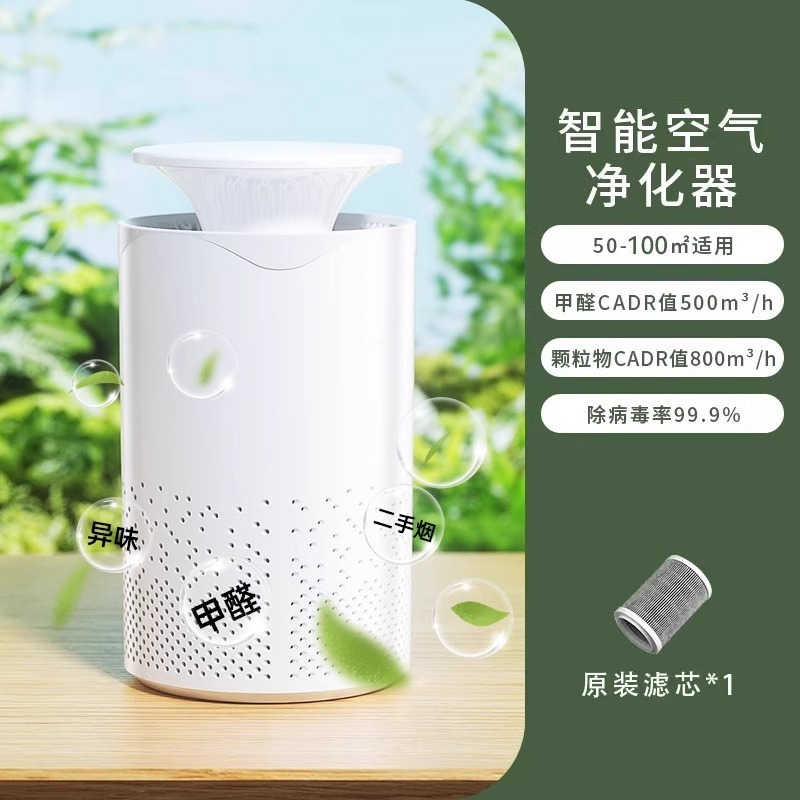 空气净化器除甲醛家用桌面小型室内负离子吸烟消毒除臭净化机3812|undefined
