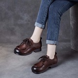 以一 Кожаная ретро голова куклы, туфли для отдыха, новая коллекция, воловья кожа, мягкая подошва