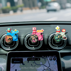 バブルマート車のスクリーン装飾品、かわいい漫画の車のエアベント、ラブブレコードプレーヤー、アロマセラピー
