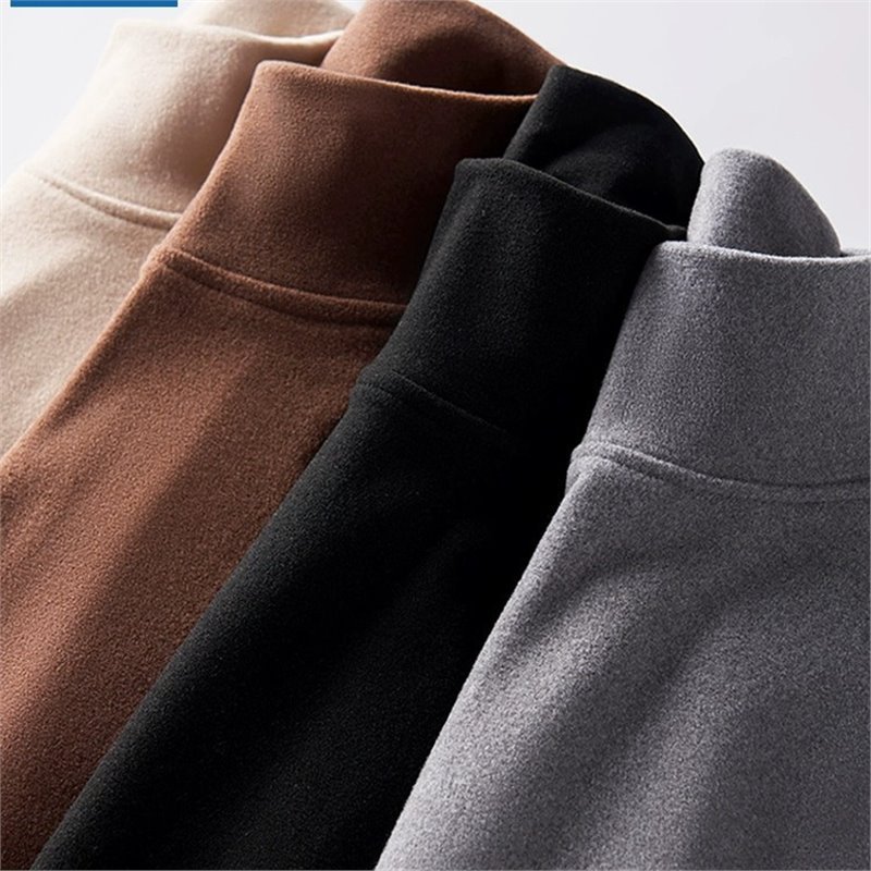 打底衫重磅半高领德绒男士长袖秋冬季保暖秋衣恤卫衣男女内搭上衣