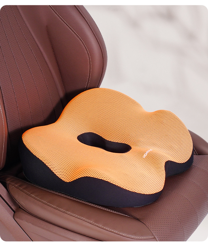 Memory Foam Car Lumbar Support 3D Rabbit Ears Car Lumbar Cushion Driver's Waist Support