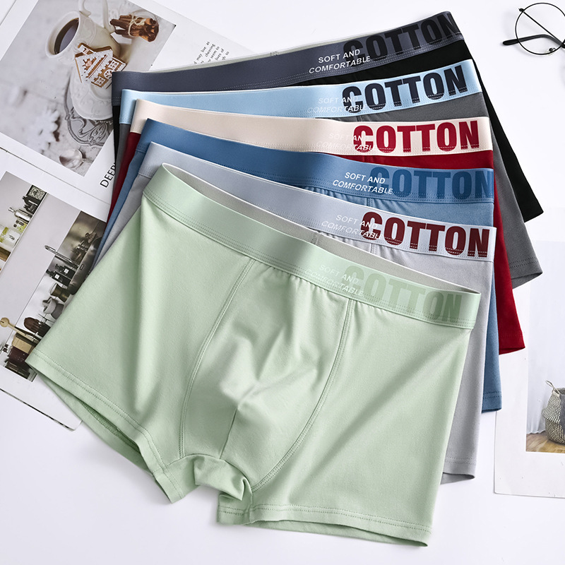 Cotton Comfortable Men's Underwear Men's Breathable Boxers Boys Boxer plus size Shorts Head Color New Style Youth