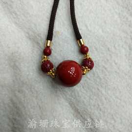 朱砂相思豆项链手链转运珠朱砂锁骨链网红相思豆手链锁骨链厂家