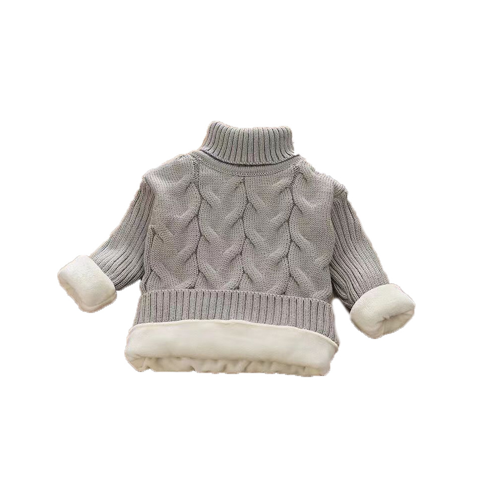 기모 터틀넥 회색 대마 꽃