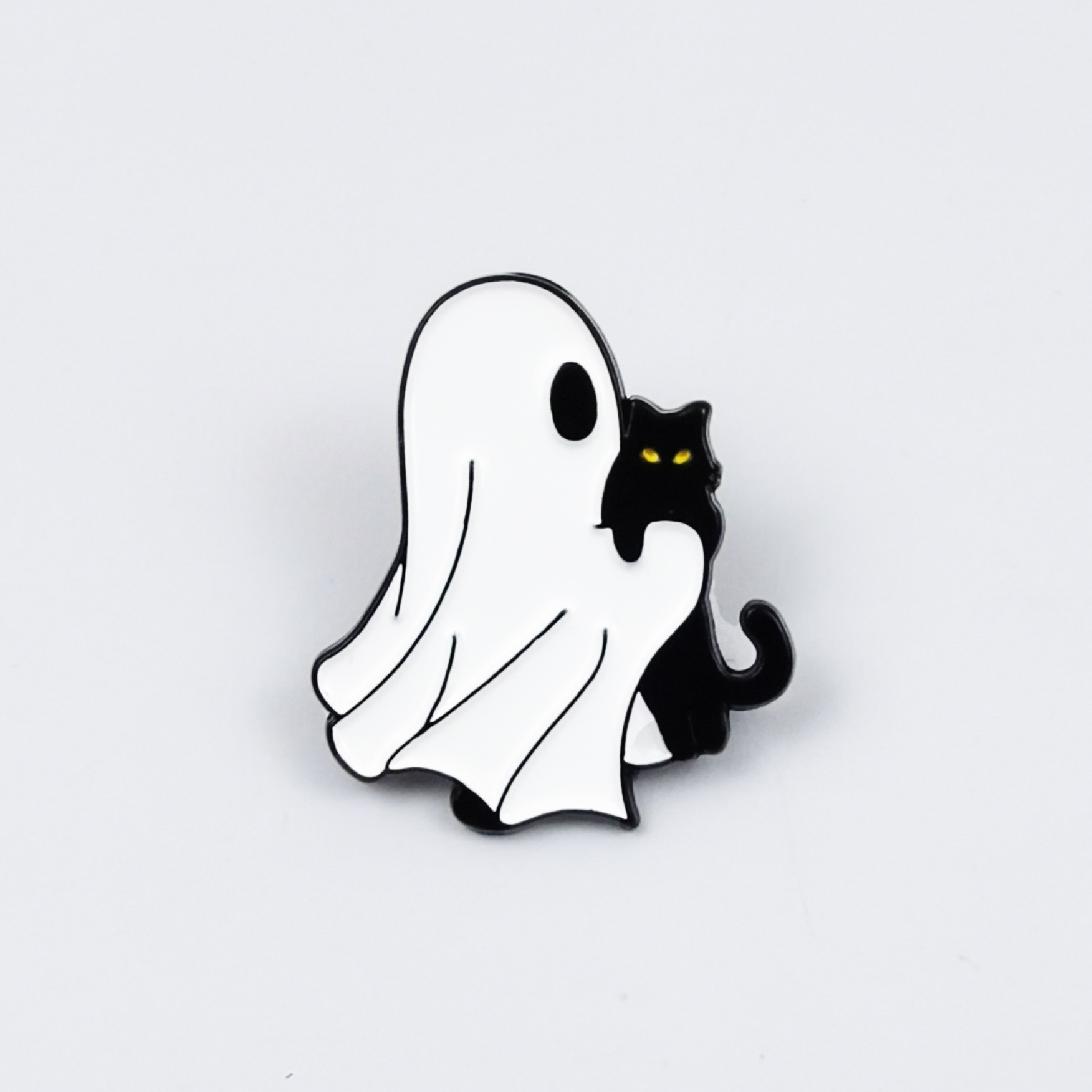 Broche de Gato Negro de Halloween de Aleación de Zinc Decorativo para Ropa