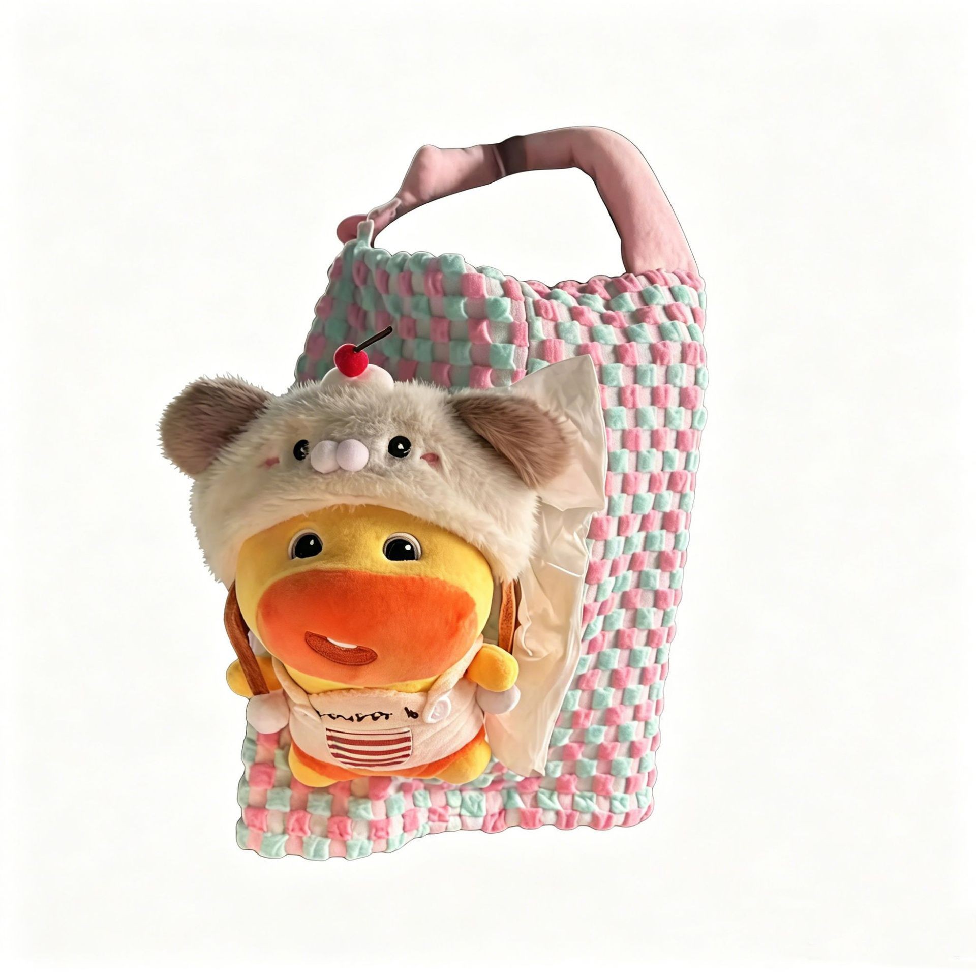 Cute Capybara Lulu Car Creative Tissue Pack Car Tissue Box Interior Armrest Box Multifunctional Tissue Dispenser for Women
