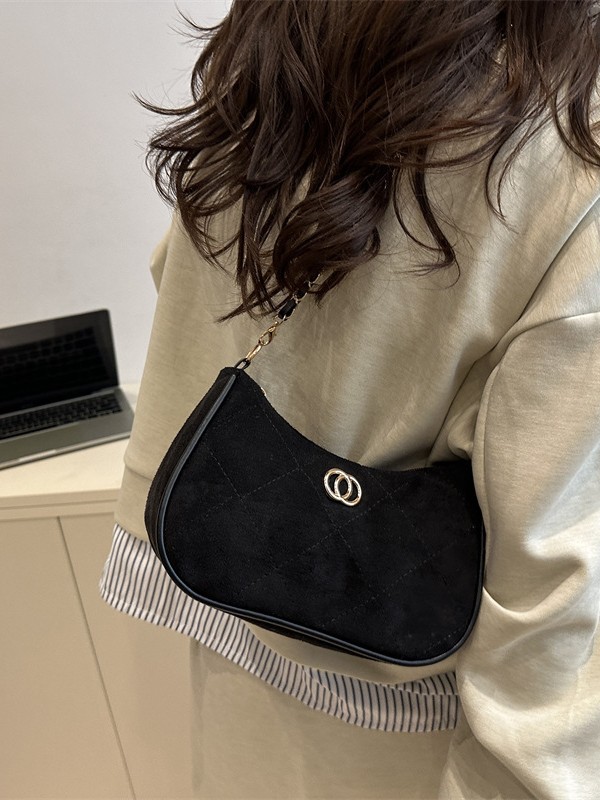 Xiaoxiang Lingfeng bolso de cadena para mujeres 2025, nuevo vello esmerilado bolso de hombro bajo la axila, bolso de alto valor.