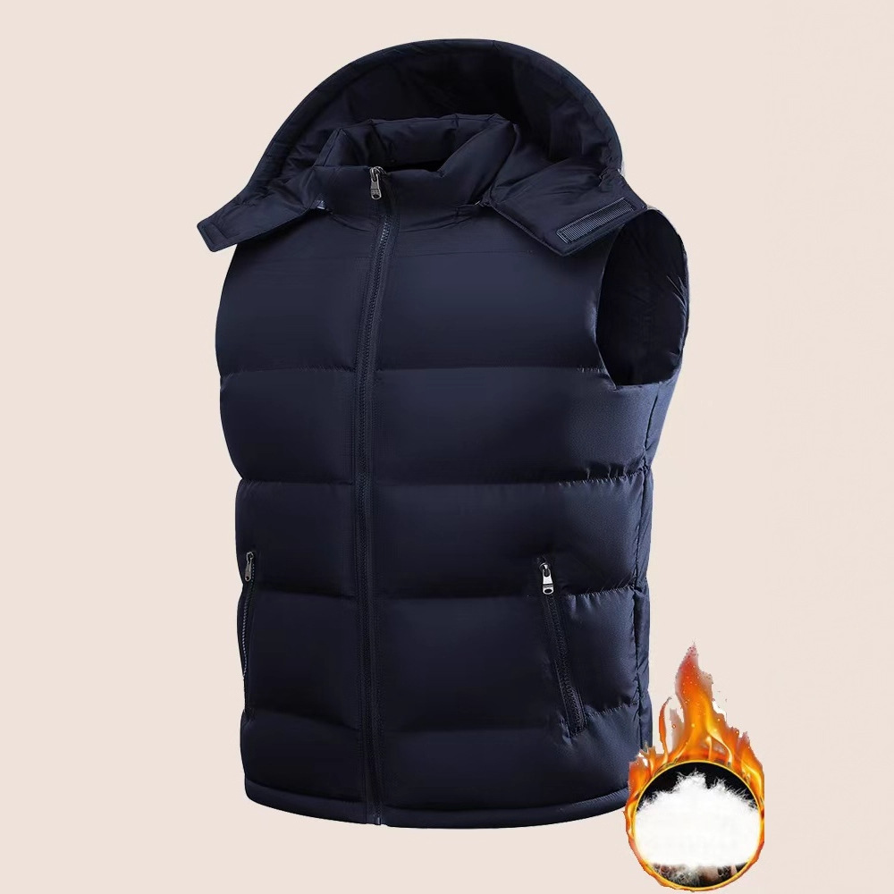 Gilet casual da uomo autunno e inverno, gilet caldo in cotone per uomo autunno e inverno, arrampicata in montagna e corsa_voghion.com