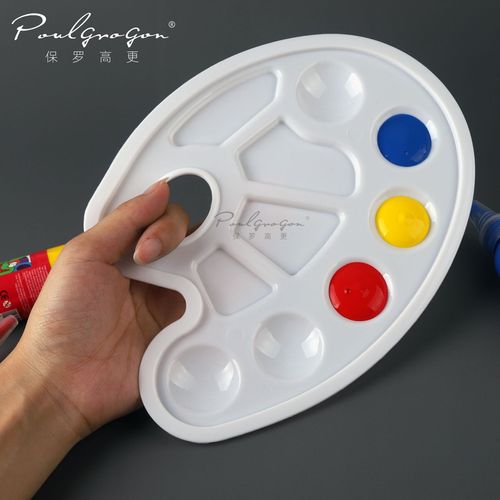 Color palette cross-border children's painting 10-hole watercolor gouache acrylic oil painting painting graffiti plastic paint palette